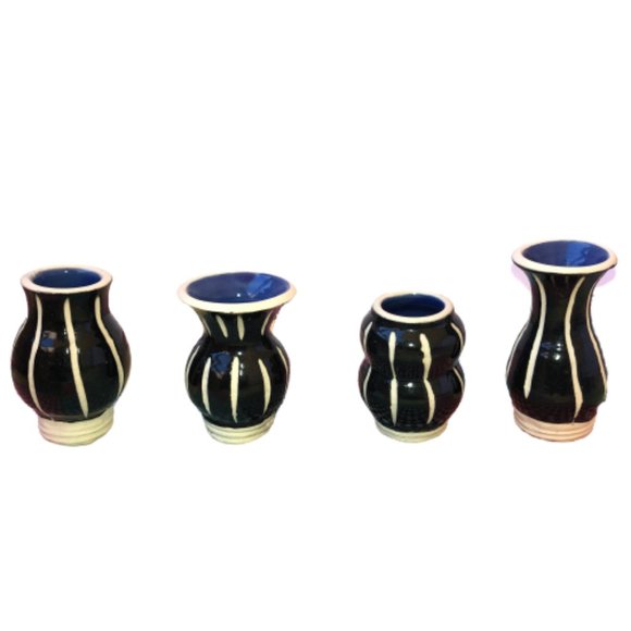Vases 4 Mini Eileen Goldenberg Sgraffito Studio Art New